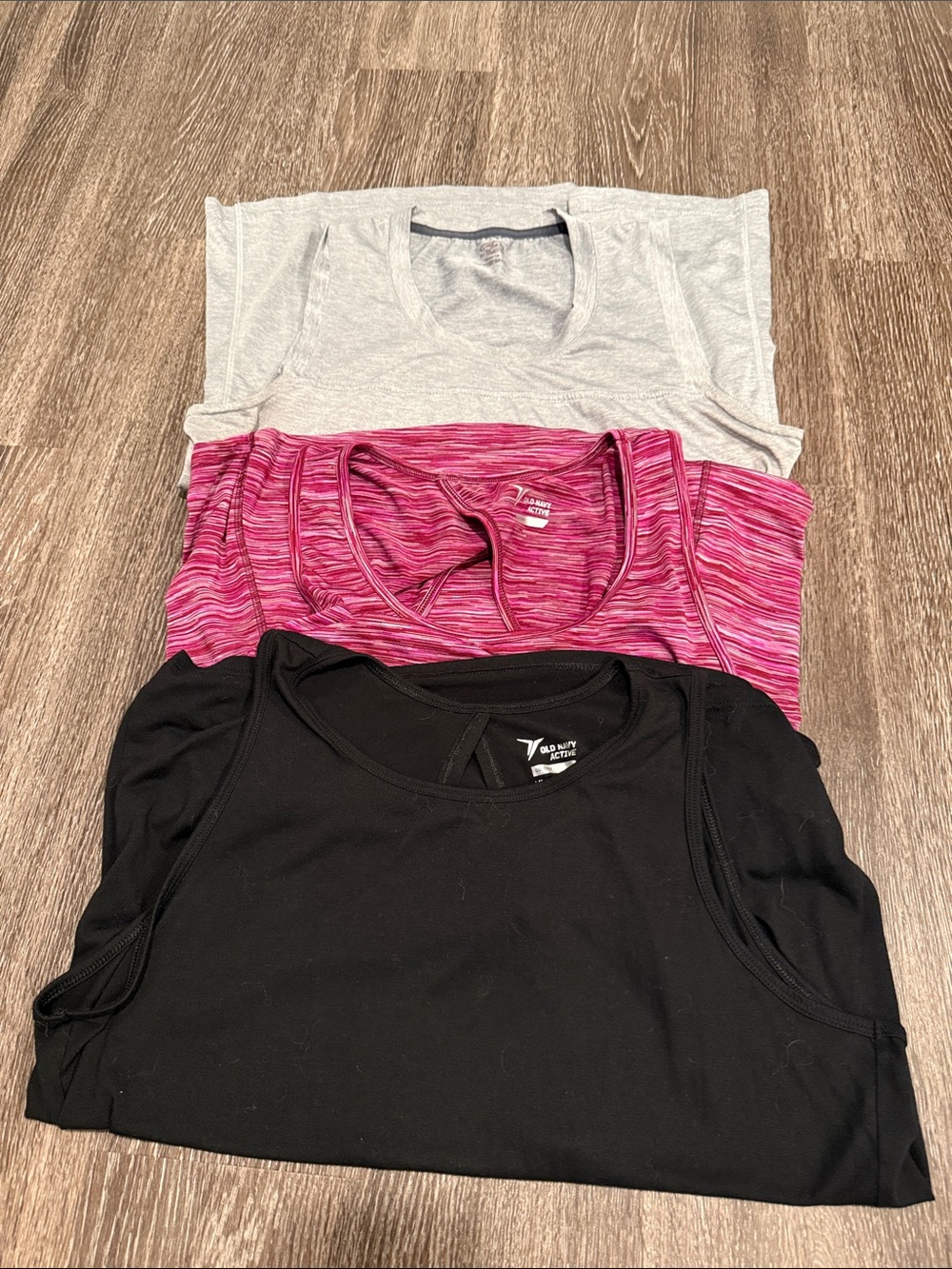 Activewear Women's Tank Top - Black, Pink, Gray size -Large